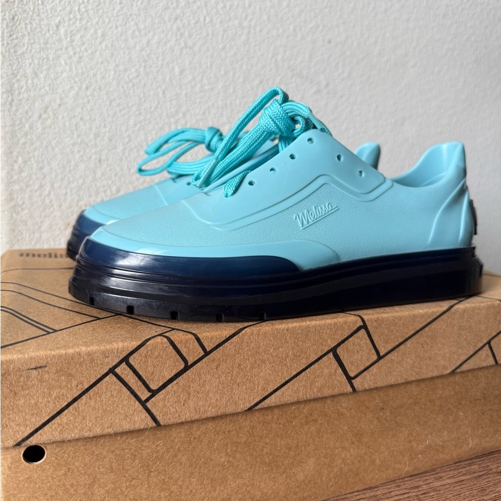 Melissa Aqua Sneakers with Black Soles
